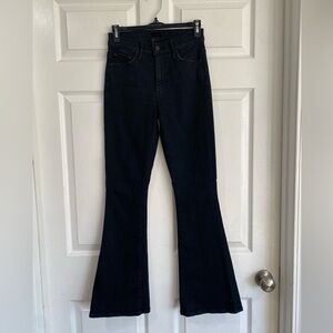 Mother The Weekender Jeans In Not Guilty Black Size 25 Flare Preppy
